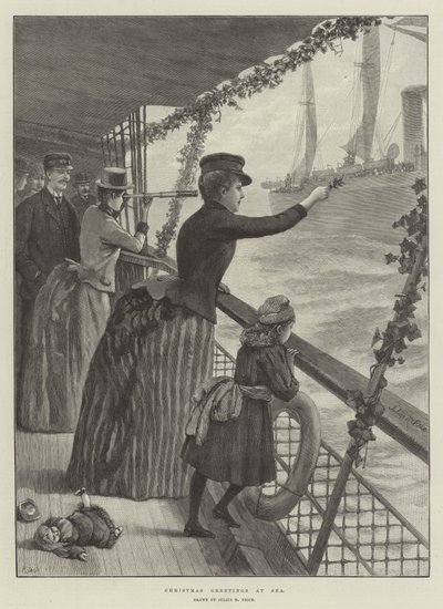 海でのクリスマスの挨拶 作： Julius Mandes Price